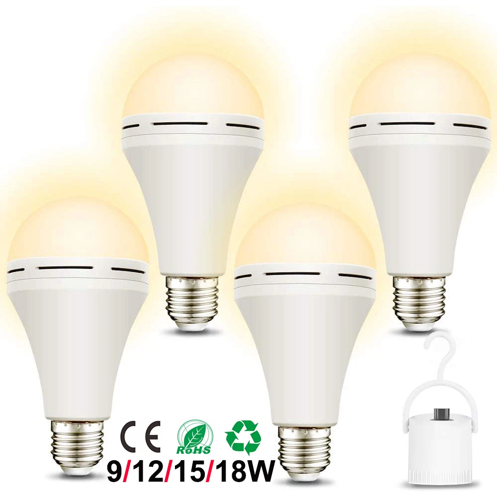 Emergency Rechargeable Light Bulb 3500K Soft White Bulbs Stay Lights Up When Power Failure1200mAh 9W LED | Лампы и освещение