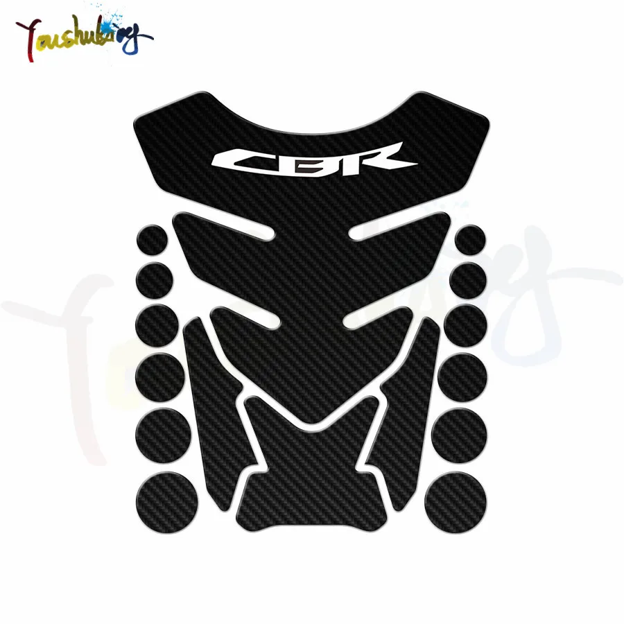 

Motorcycle For CBR CBR cbr CB Applique Sticker High Quality 3D Resin Black carbon brazing Fuel Tank Pad & Gas Cap