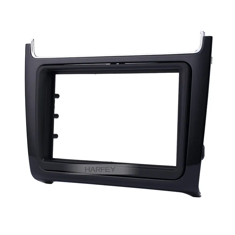 Harfey 2Din DVD аудио плеер с GPS отделкой Установка ободок стерео панель Navi чехол для Volkswagen Polo UV черный автомобиль радио фасции