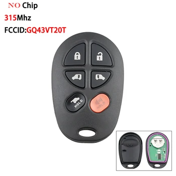

6 Buttons for Toyota Key GQ43VT20T Car Remote Key for Toyota Sienna 2011 2012 2013 2014 2015 315Mhz 5 Buttons Car Keys