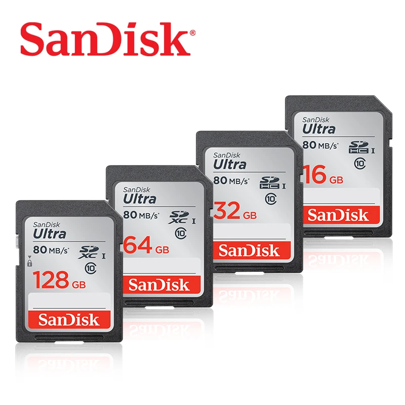 Карта памяти SanDisk SDHC/SDXC sd карта 16 ГБ 32 64 128 класс 10 UHS I флэш Ultra для HD
