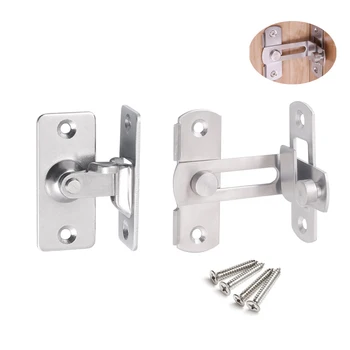 

90 Degree Right Angle Buckle/Hook Lock/Bolt,For sliding door,Mini but strong,Surface mounting,304 Stainless steel Hardware Locks