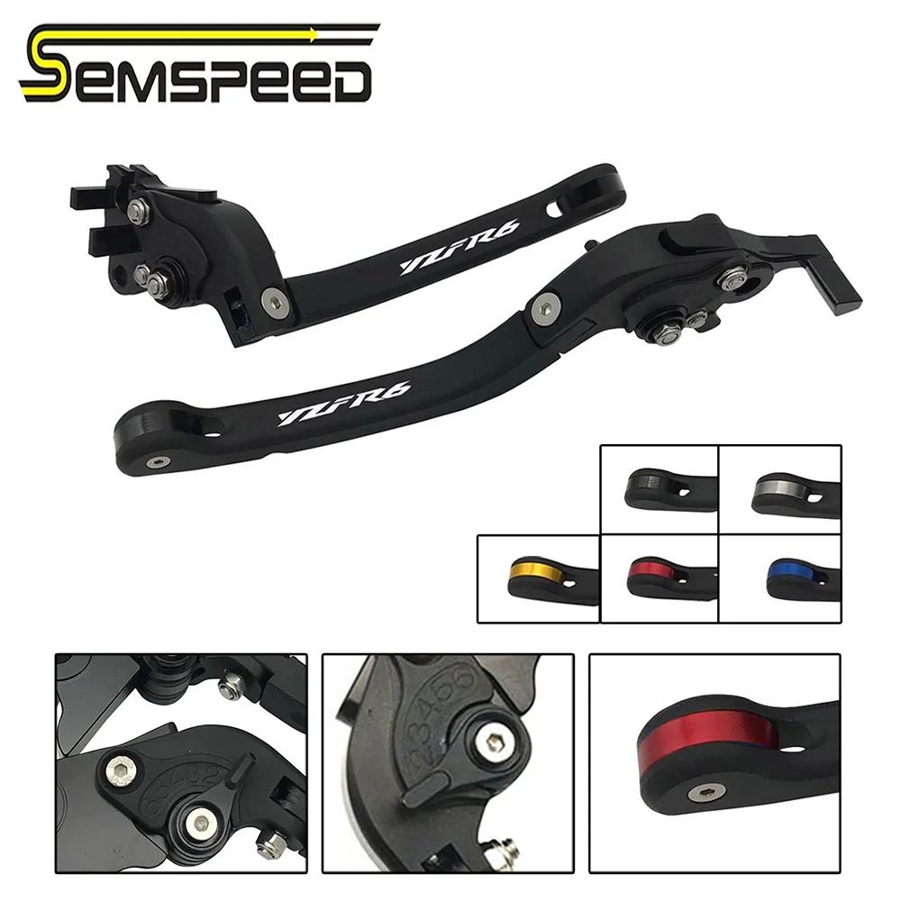 

SEMSPEED Motorcycle CNC New Foldable Only Brake Clutch Levers For Yamaha YZF R1 2004-2006 2007 2008 R6 2005-2013 2014 2015 2016