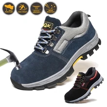 FZNYL Мужская защитная обувь унисекс с дышащей сеткой, со стальным носком, с защитой от проколов, с защитой от разбивания, защитная обувь для рабочих