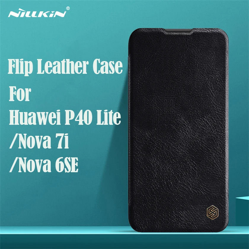 Флип-чехол Nillkin Qin для Huawei P40 Lite Nova 7i винтажный кожаный чехол-книжка с кармашком