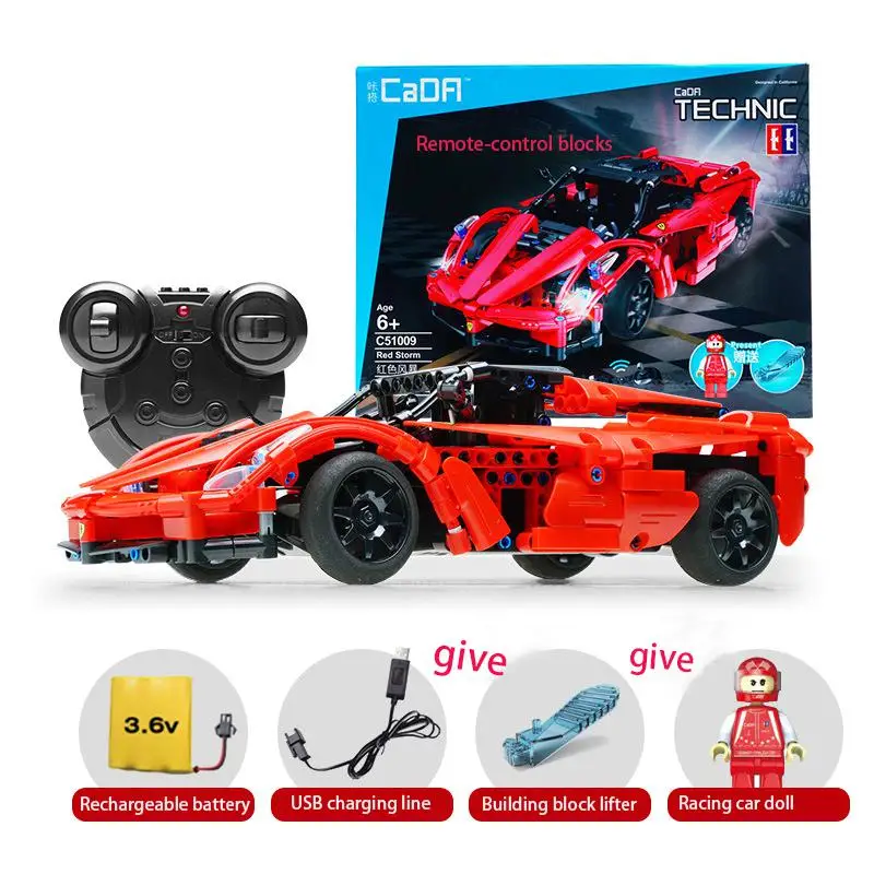 421 шт. автомобиль с дистанционным управлением Suv Diy технология сборки Rc Gt гоночный спортивный автомобиль модель Дрифтерный автомобиль для детей дошкольного возраста обучающая игрушка