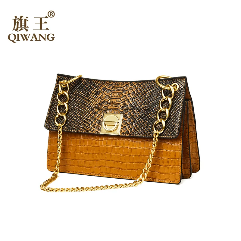 

Genuine Leather Women's Designer Handbag Lock Chain Shoulder Messenger bags Flip Small Summer Fashion New High Quality