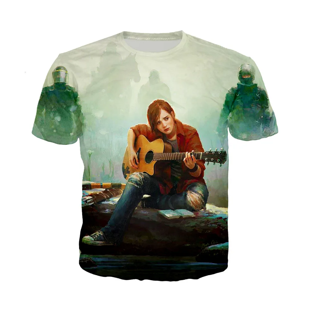 

new shirt 3d game The Last Survivor Gamers Short homme Sleeve Printed funny T-shirt Men The Last Of Us t shirt Hipster cosplay
