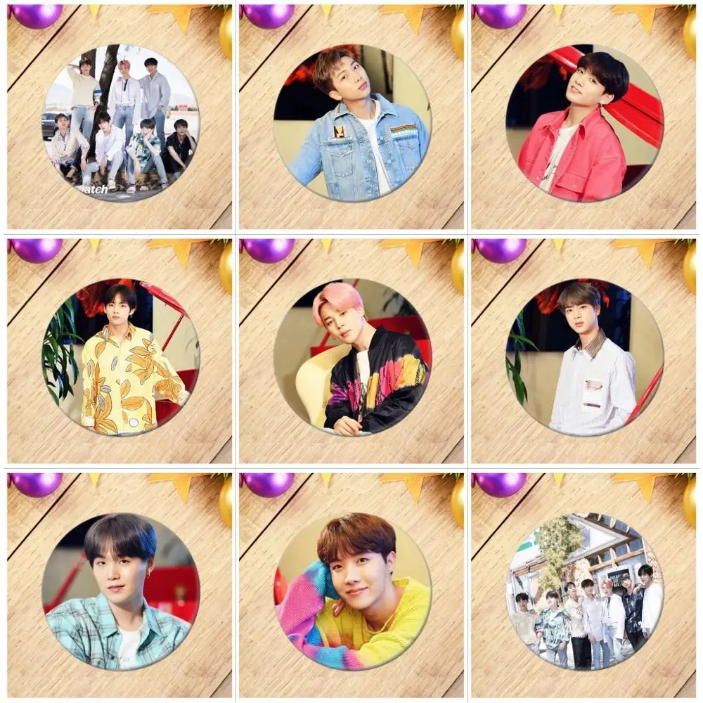 Брошь Kpop Bangtan Boys Album 44/58/75 мм значок на булавке украшение для одежды шляпы рюкзака