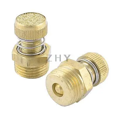 

2pcs Adjustable Pneumatic Muffler Silencer 1/2"PT Male Threaded for Valve