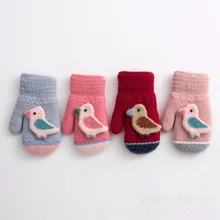 Sheng qi/зимняя детская трикотажная сумка в Корейском стиле, Абердин, милые детские теплые бархатные перчатки нового стиля