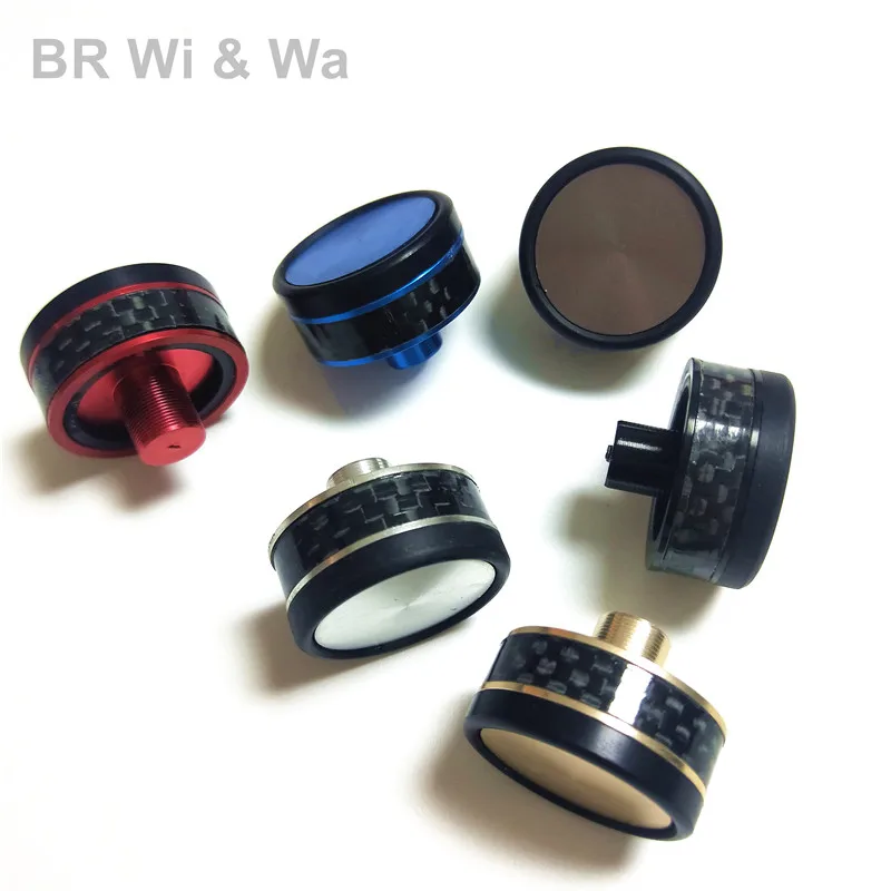 Fishing Rod Decorative End Cap Carbon ring Aluminum But Cap 3pcs