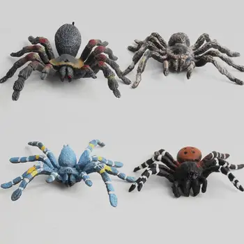 

4pcs Simulation Spider Plastic Realistic Fake Spiders Creepy Lifelike Spiders Horror Decorations Prank Props for Halloween