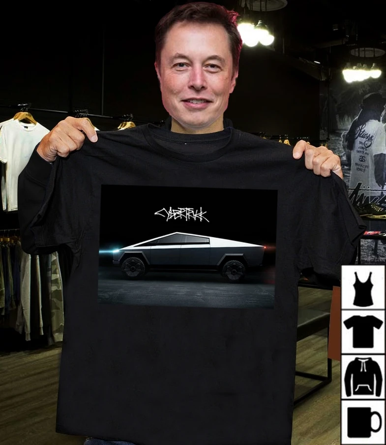 Elon Musk Cybertruck футболка 2019 Tesla рубашка подарок | Мужская одежда