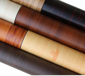 

PVC wood grain wallpaper for Kitchen Films reconditioned clothes closet closet door furniture for home office Decor wall sticker