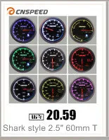 5" 4 IN 1 12V Racing Car Tachometer Rpm Gauge Meter Water Temp Oil Temperature oil pressure gauge Meter shift light Sensor