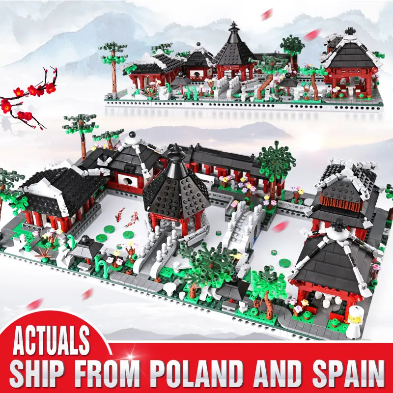 

DHL 01110 The 6 in 1 Chinese Style Building Suzhou Garden Set Model Building Blocks Bricks Toys For Kids Gift