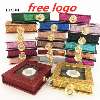 

NEW wholesale Square lash box alse Eyelash packaging box fake 3d mink lashes boxes faux cils strip diamond magnetic case empty