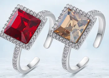 

YVV63 925 Sterling Silver Ring women's imitation ring zircon women's ring