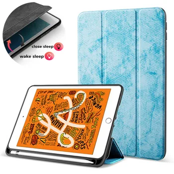 

For iPad 9.7 2018 case tablet funda 5th 6th generation for iPad 5 6 Smart wake sleep with iPad pencil holder