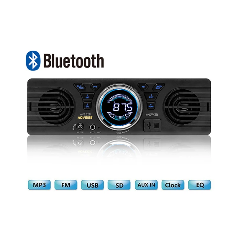 Av252B 12 в Bluetooth 2,1+ Edr Автомобильная электроника в тире Mp3 аудио плеер Стерео Fm радио