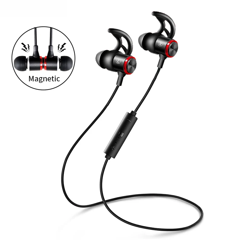 Lecolli Wireless Sports Bluetooth Headset Metal In ear Heavy Bass Line Control Unisex High Sound Quality