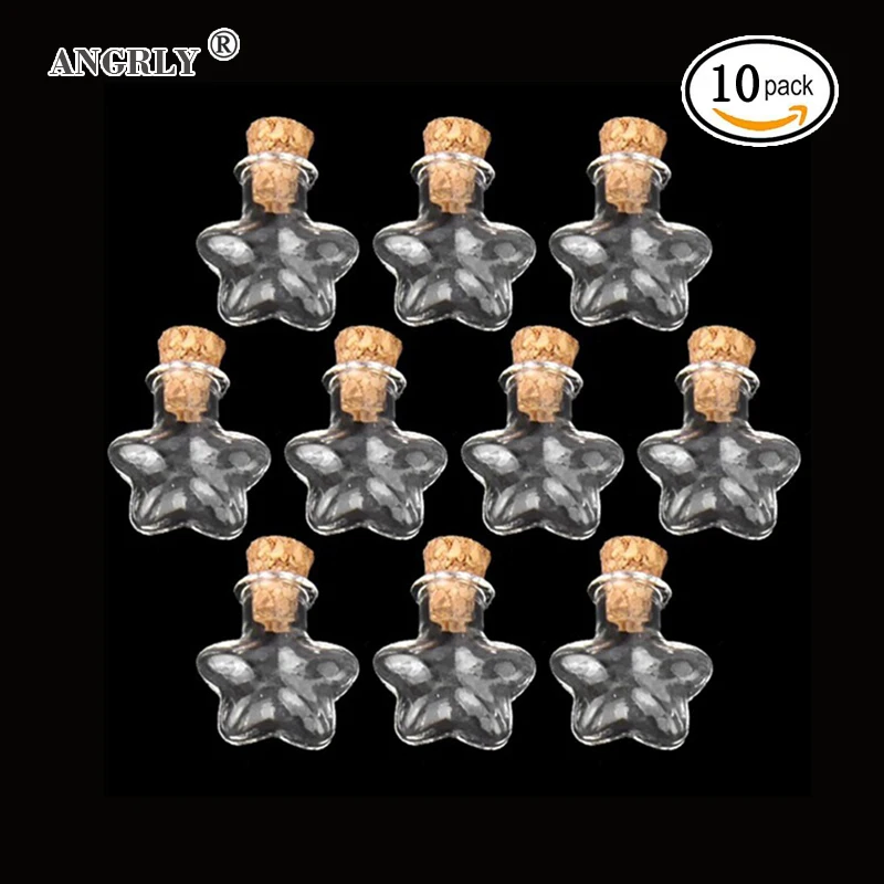 10 шт. маленькие стеклянные бутылки с надписью Wish Note пустые прозрачные банки