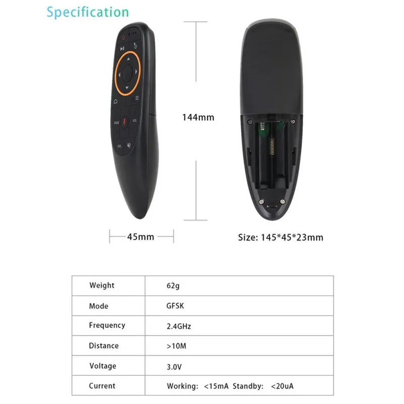 G10 Voice Remote Control 2 4G Wireless умная воздушная мышка HID прочный для Android TV Box высокое