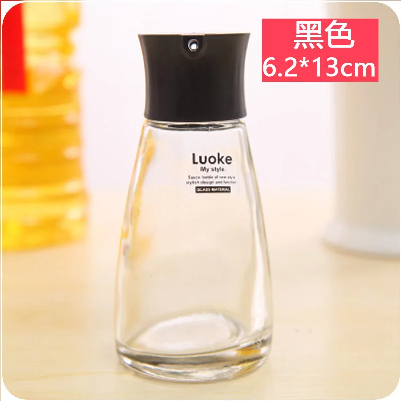 black 170ml Резервуар для масла бутылка приправы соевый соус поставки креативная Бытовая бутылка приправы кухня - Цвет: black 170ml