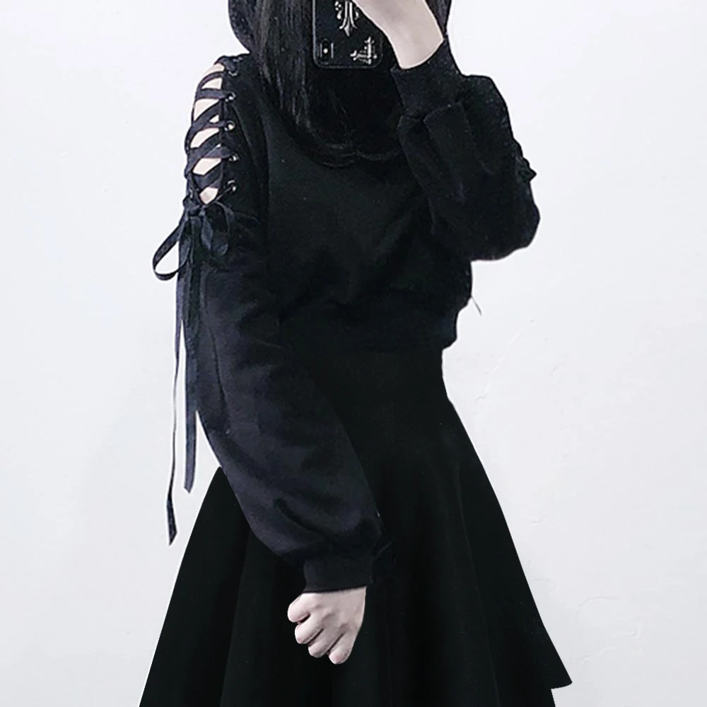 gothic black hoodie