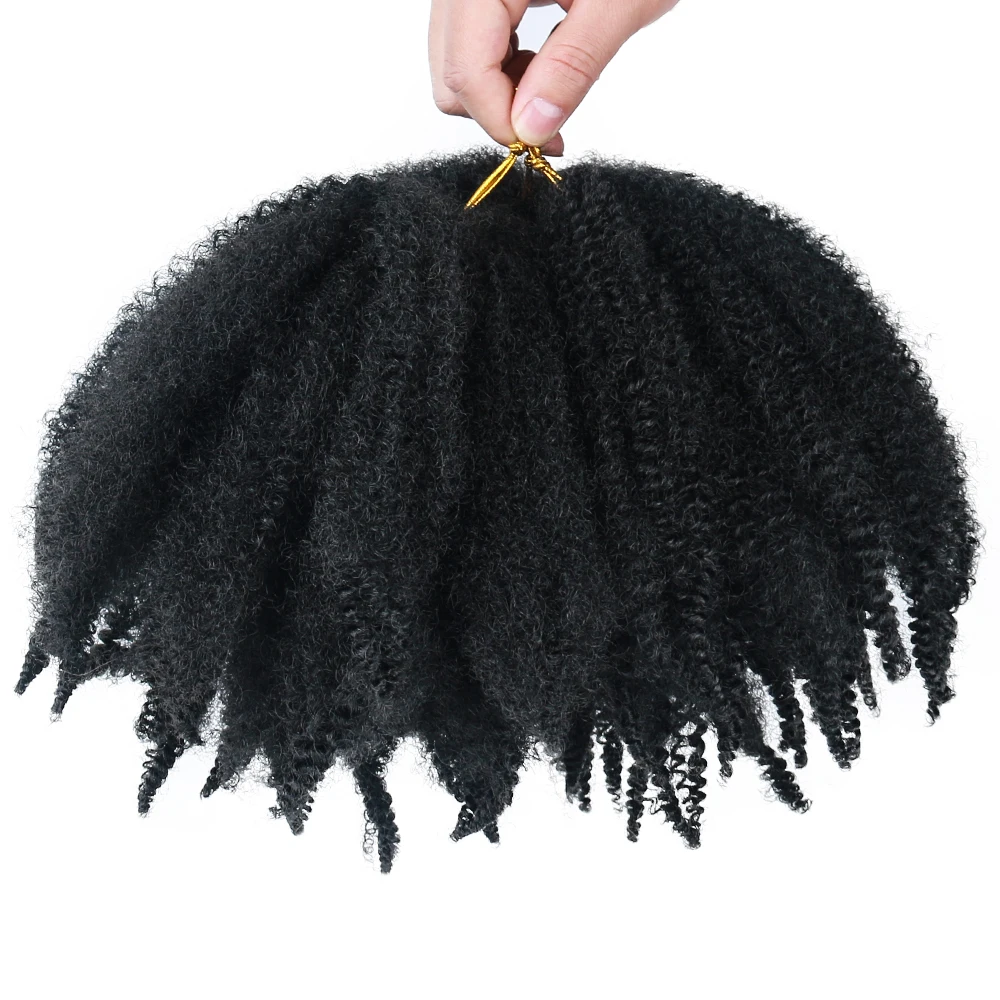 Amir Soft Afro kinky Curly Twist Braids Crochet Hair Synthetic Braiding Hair Extension For Black/ White Women 6