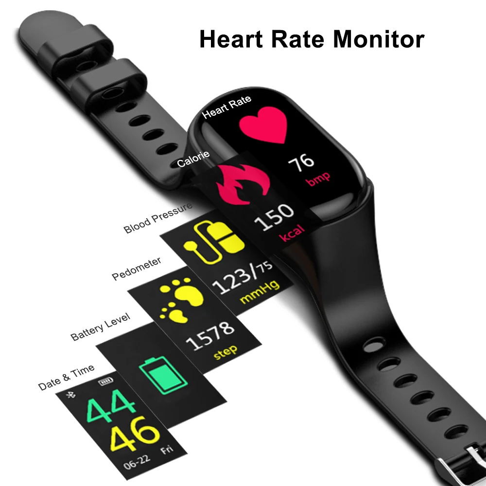 Новейший AI Смарт часы TWS Bluetooth 5,0 наушники беспроводные наушники умные часы с монитором сердечного ритма стерео спортивные наушники