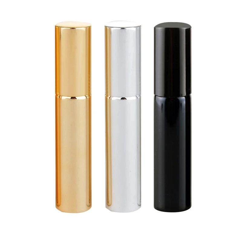 50pcs/lot 10ml Portable UV Glass Refillable Perfume Bottle With Aluminum Atomizer Spray Bottles Sample Empty Containers dc 48v 5000ml h 10 head ultrasonic atomizer industrial humidifier ultrasonic mist maker fogger with 110v 220v power supply