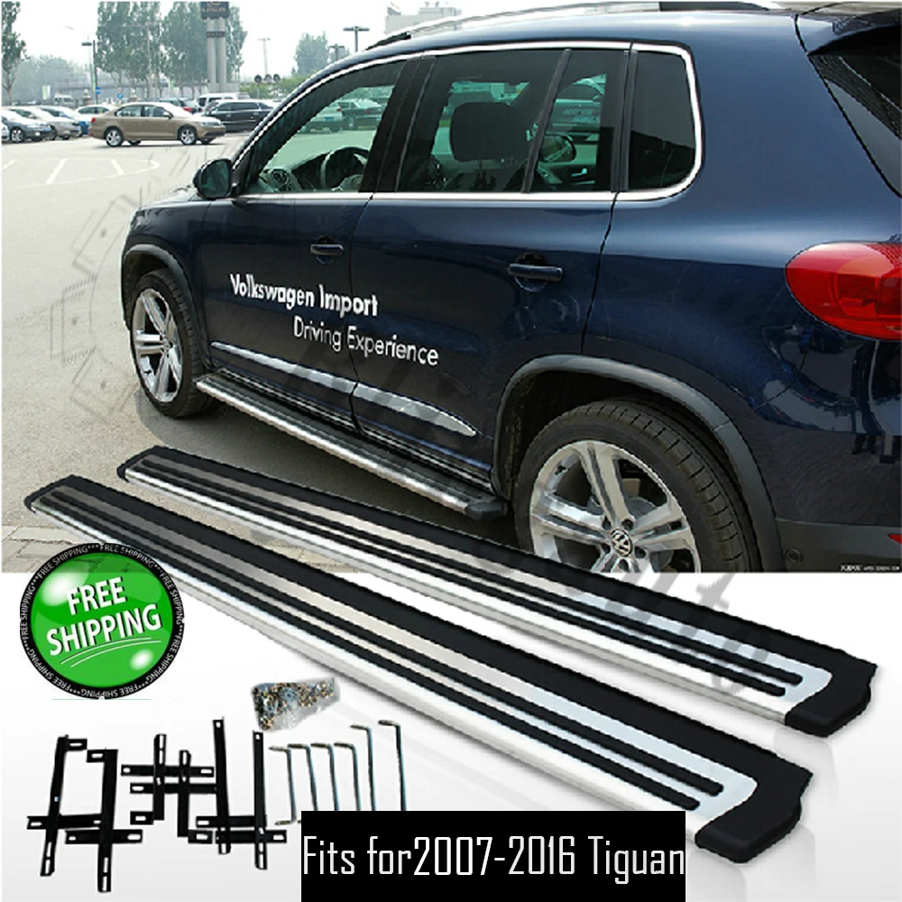 Подходит для VW. Volkswagen Tiguan 2007-2016 2 шт Левая Правая Беговая доска боковые шаги nerf бар