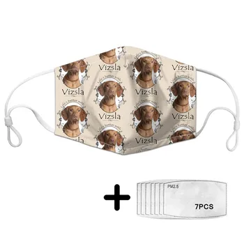 

Fashion Winter Mask with PM2.5 Vizsla Dog Printing Ladies Reusable Washable Masks Custom Logo Dust Mask Female Mondkapjes Mask
