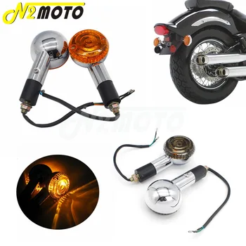 

1 Pair Motorcycle 12V Amber Front & Rear Turn Signal Indicator Light Blinkers Lamp Universal 10mm Mounting Bolt for Honda Yamaha