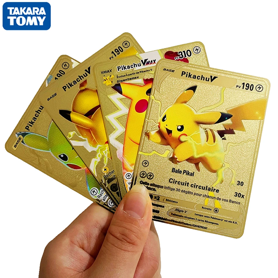 5pcs Francaise Pokemon Metal Cards Display Pokemon Pikachu Gold Carte Playing Game V Vmax French Card Collection Kids Toys Gift Game Collection Cards Aliexpress 5pcs Francaise Pokemon Metal Cards Display Pokemon Pikachu Gold Carte Playing Game V Vmax French Card Collection Kids Toys Gift Game Collection Cards Aliexpress