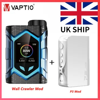 

UK SHIPPING! Original Vaptio Wall Crawler Vaping Box Mod E Cig P3 Mod Vape 80W Box Mod Power 18650 Battery Fit 510 Pin Atomzier