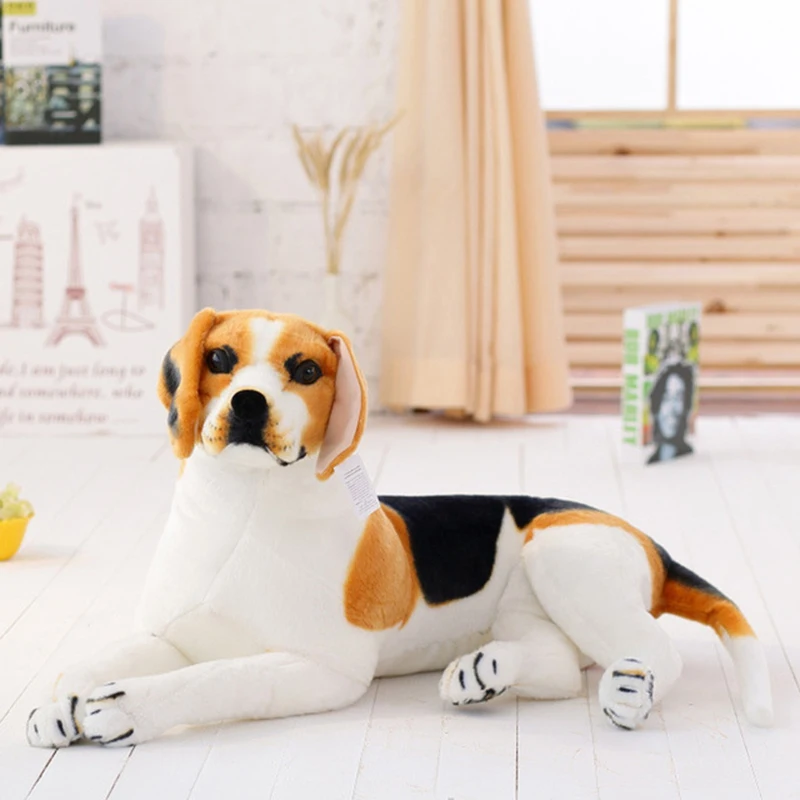 YONLIT Lifelike Beagle Stuffed Animal Animated Plush Puppy Toy Doll Super  Realistic Dogs Act Like Real Excellent Gifts for Kids Birthday Party Dog