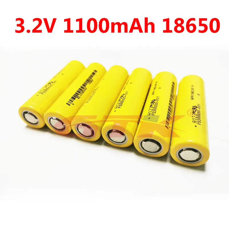 20 штук 18650 аккумуляторная батарея лития lifepo4 3 2 v 1100mah литий ионная ячейки 15C для mod