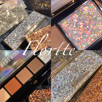 

FLORTTE HEAVEN 5 Color Eyeshadow Palette Matte Shimmer Glitter Earth Color Pigment Natural Nude Eye Makeup Waterproof Cosmetics