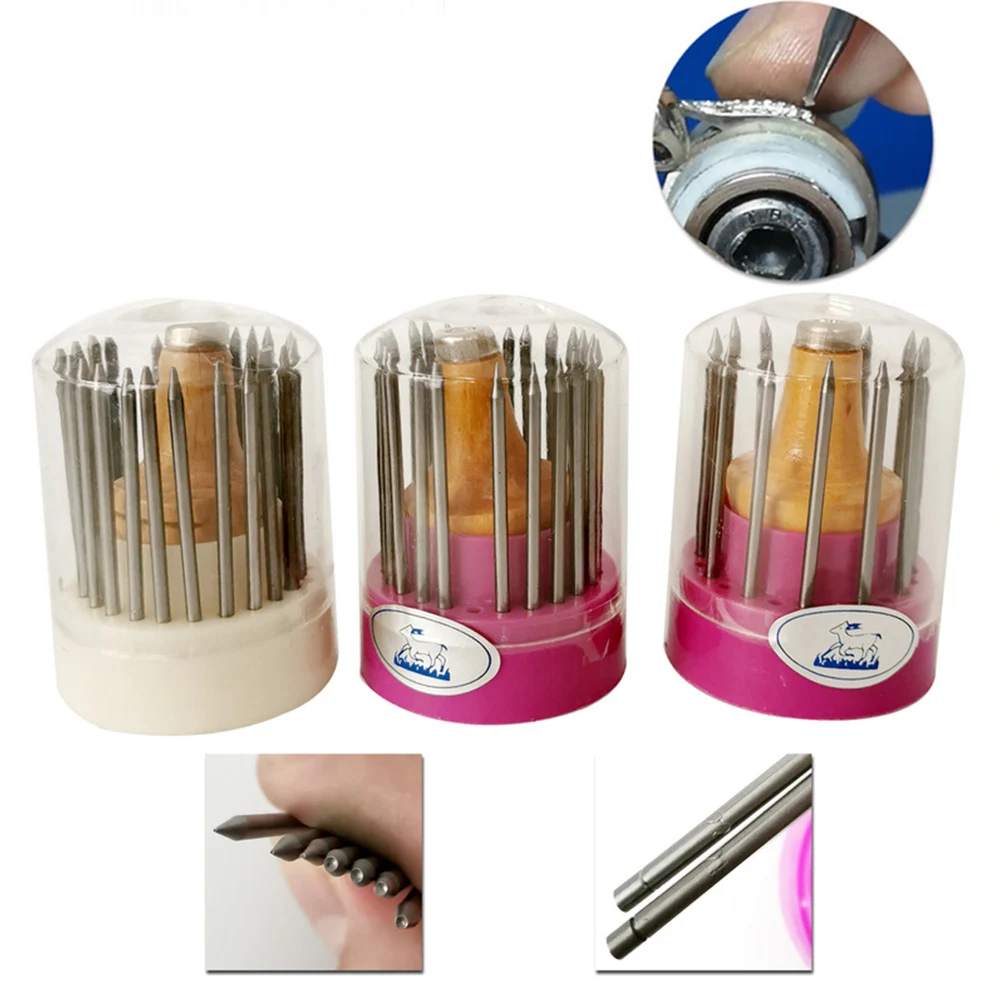 Jewelry Bead Grain Tools Set Graver Beader with Wood Handle for