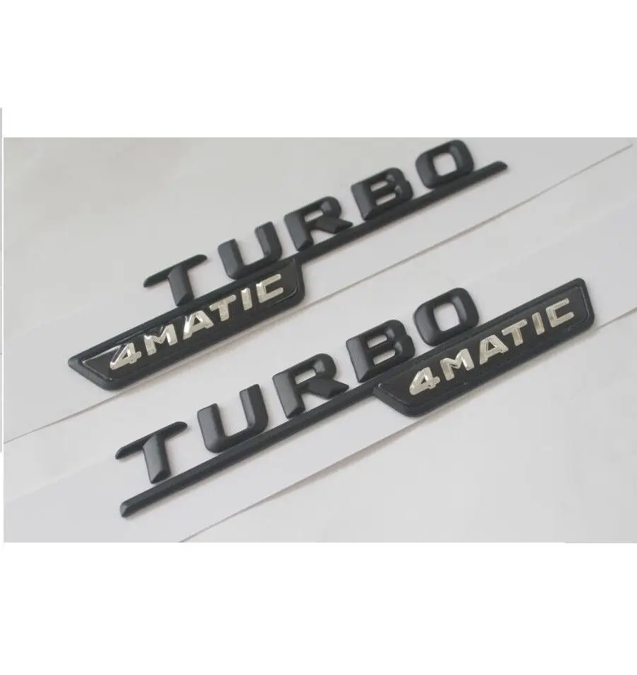 Черный Для TURBO 4matic буквенная эмблема значок значки-эмблемы для Mercedes Benz AMG