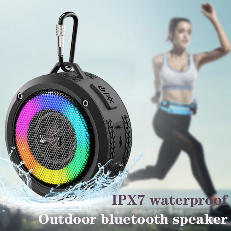 IPX7 Водонепроницаемый Bluetooth Динамик светильник Спорт на открытом воздухе