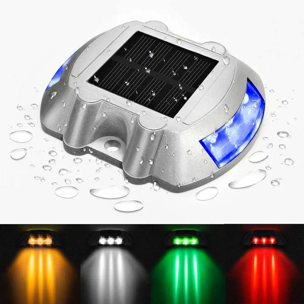 Solar Step Lights Solar Deck Lights 6 LED Dock Driveway for Walkway Stair and Step Cast Aluminum solar ground lights