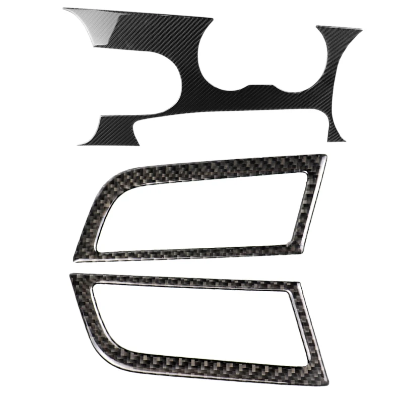 

3 Pcs for Ford Mustang Carbon Fiber Decorative Cover Car Styling Sticker 2015 2016 2017 Auto Accessories, 1 Pcs Control Gear Shi