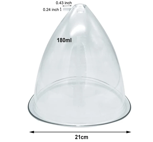VamsLuna 21 cm Size Colombien Lifting Buttock Sucker Vacuum Stimulator Cups Breast​ Enlargement Pump Cupping Accessories 1 PC only