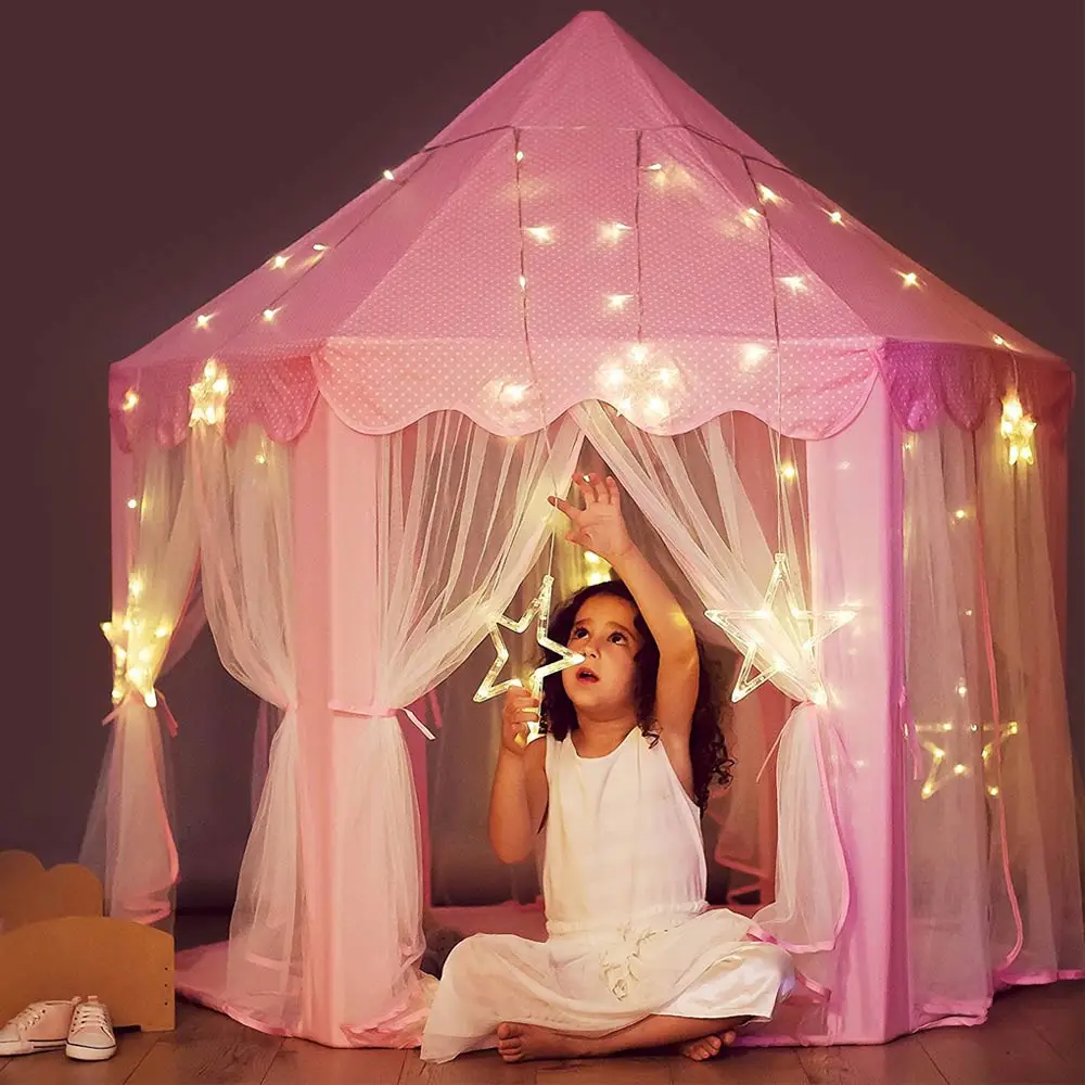 Розовый детский тент Типи сухой бассейн принцесса маленький игровой домик Wigwam детская палатка складной детский вигвам игрушки для зубов декор комнаты