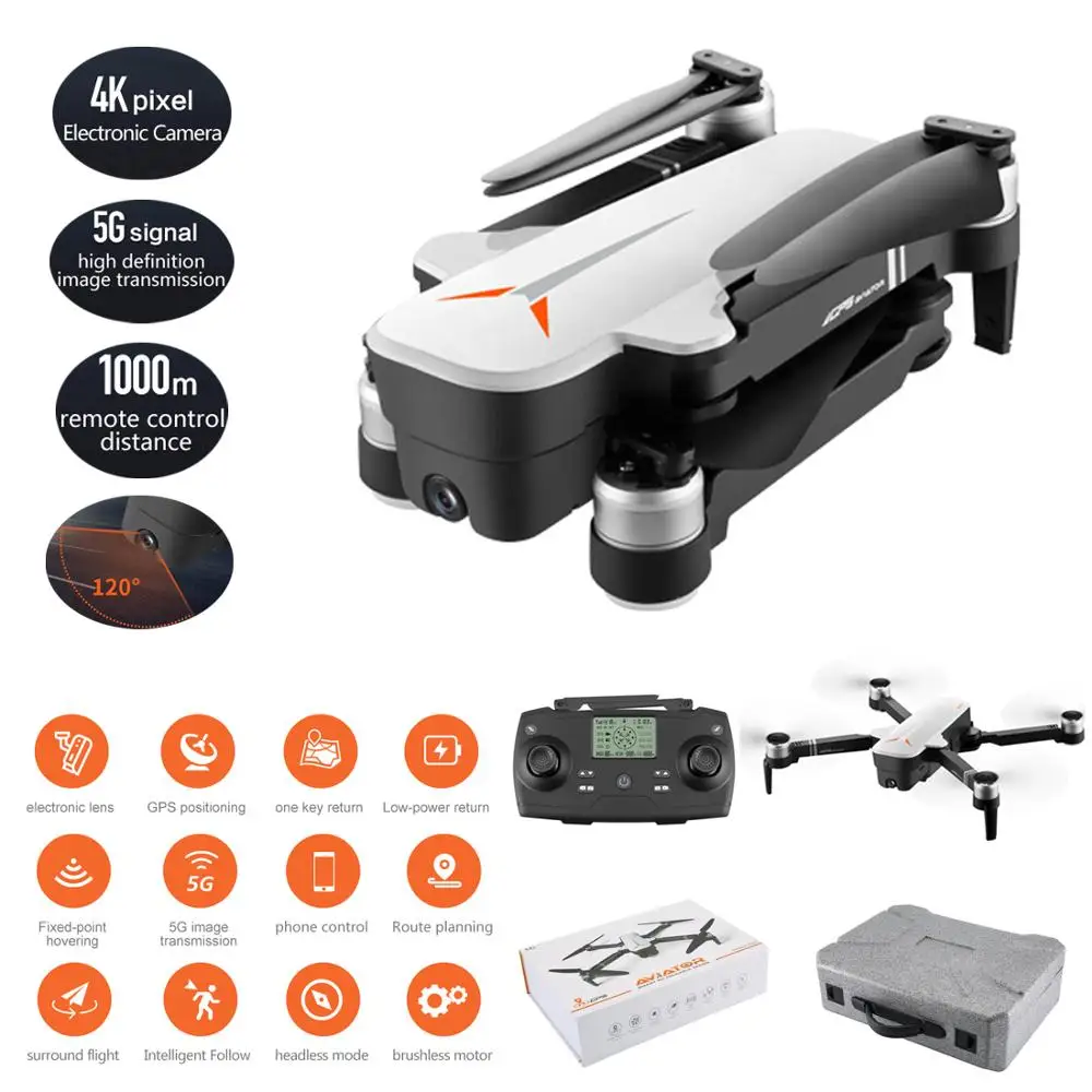 Gps Дрон wifi FPV видео с 5G HD 1080P 4K камера RC Дрон Квадрокоптер Вертолет Оптический поток двойной режим двойной камеры