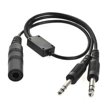 

Earphone Adapter Cable Replacement Helicopter To General Aviation Headset Adapter Cable For Clark AVCOMM U 174